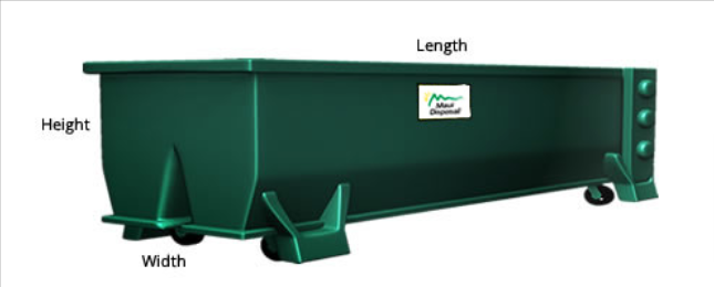 Large green bagster junk container
